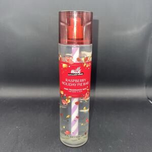 Bath & Body Works MILK RASPBERRY HOLIDAY PIE BAR Fine Fragrance Mist Spray 8 oz